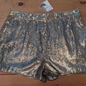 NWT Gold Sequin Shorts - Lucky Brand  Size 12